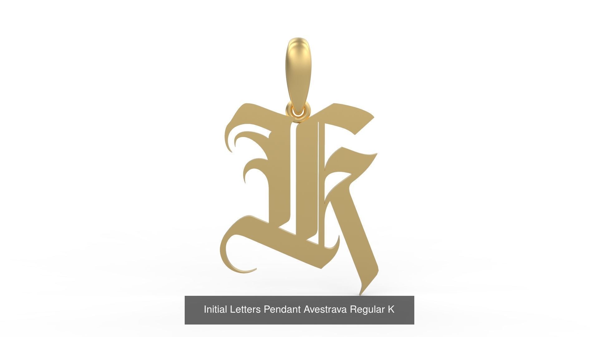 Initial Letters Pendant Alphabets Avestrava Regular 3D Model Collection_13