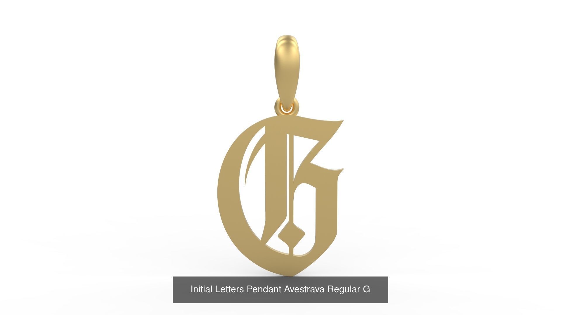 Initial Letters Pendant Alphabets Avestrava Regular 3D Model Collection_9