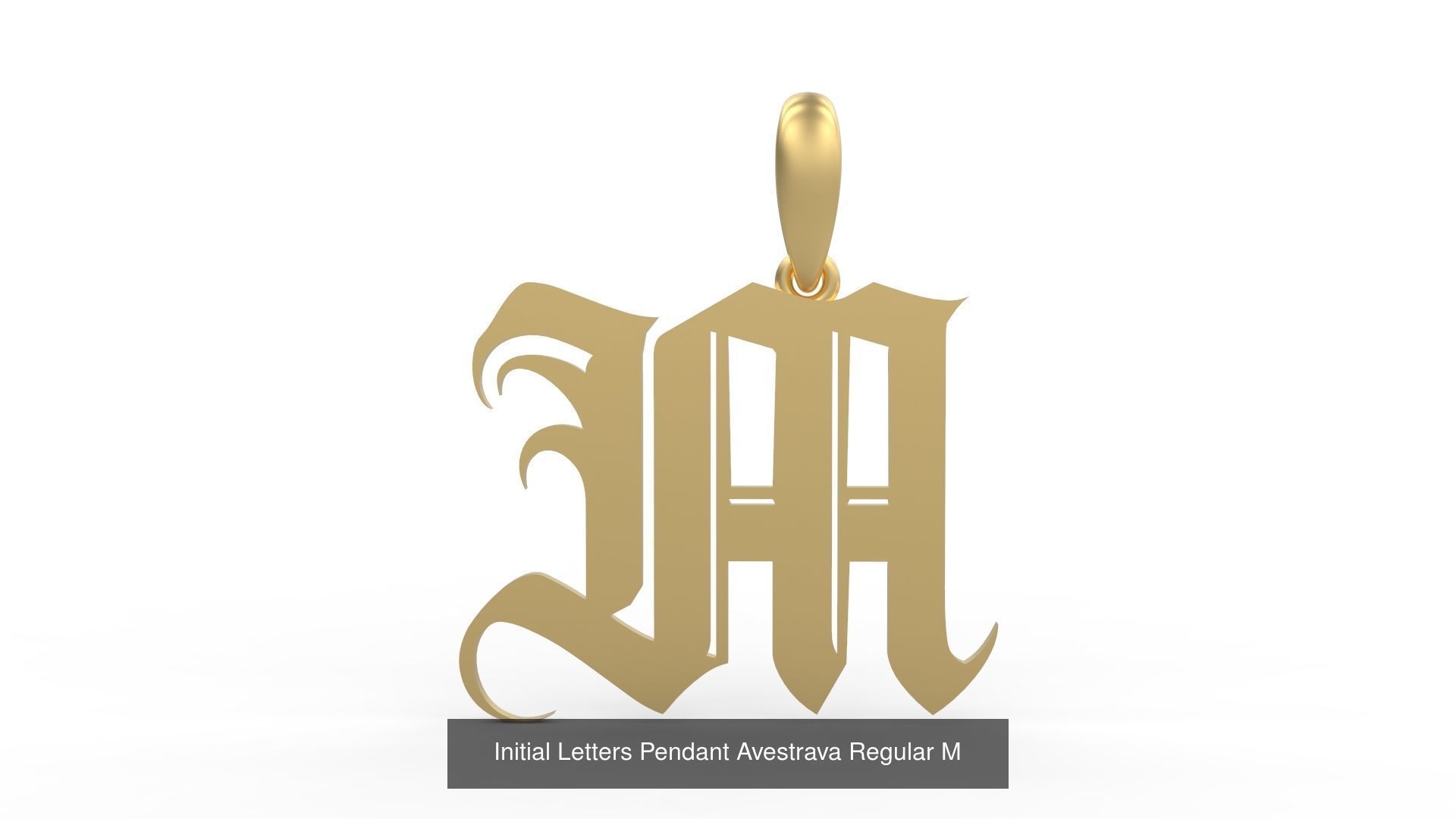 Initial Letters Pendant Alphabets Avestrava Regular 3D Model Collection_15
