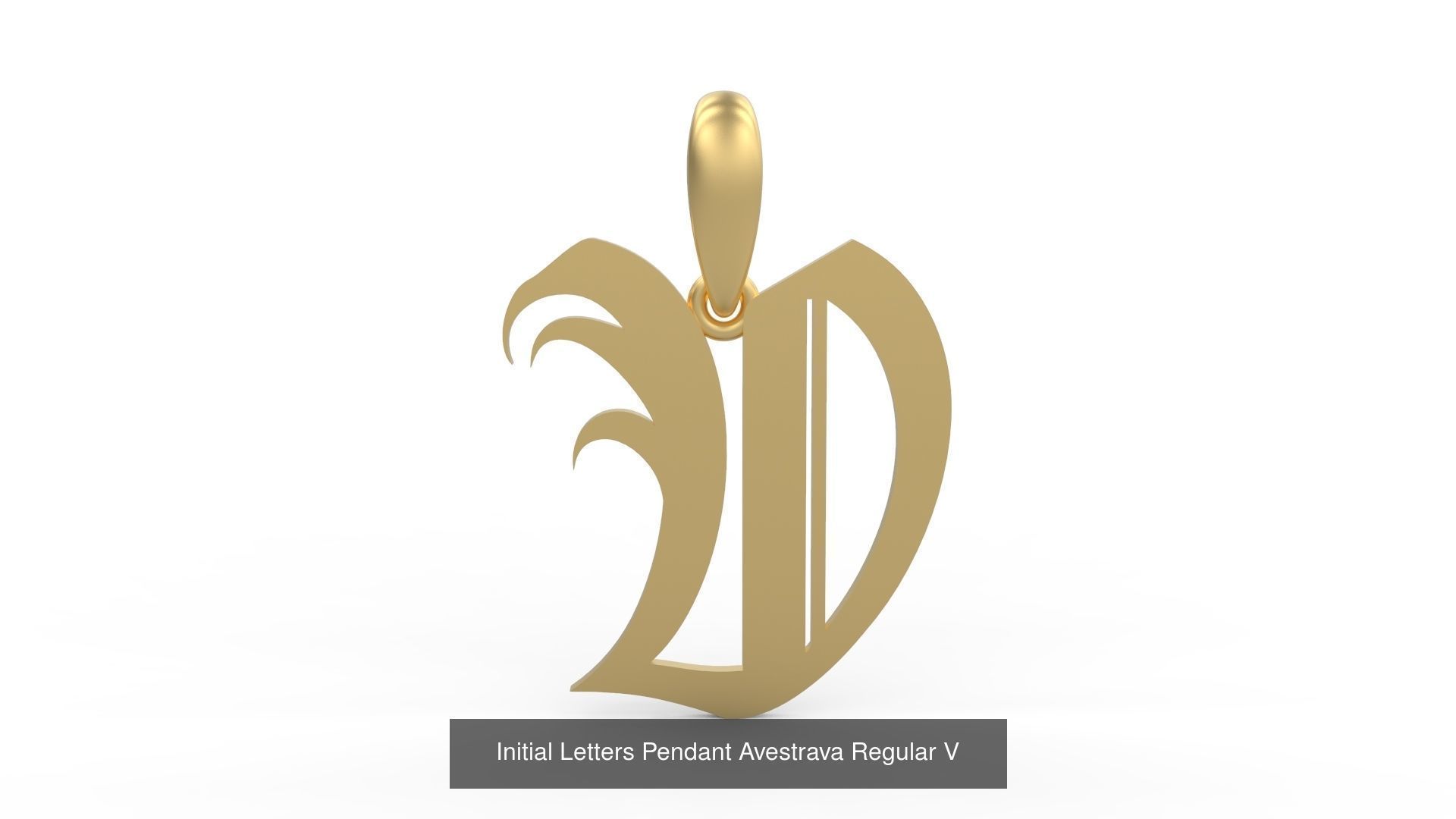Initial Letters Pendant Alphabets Avestrava Regular 3D Model Collection_24