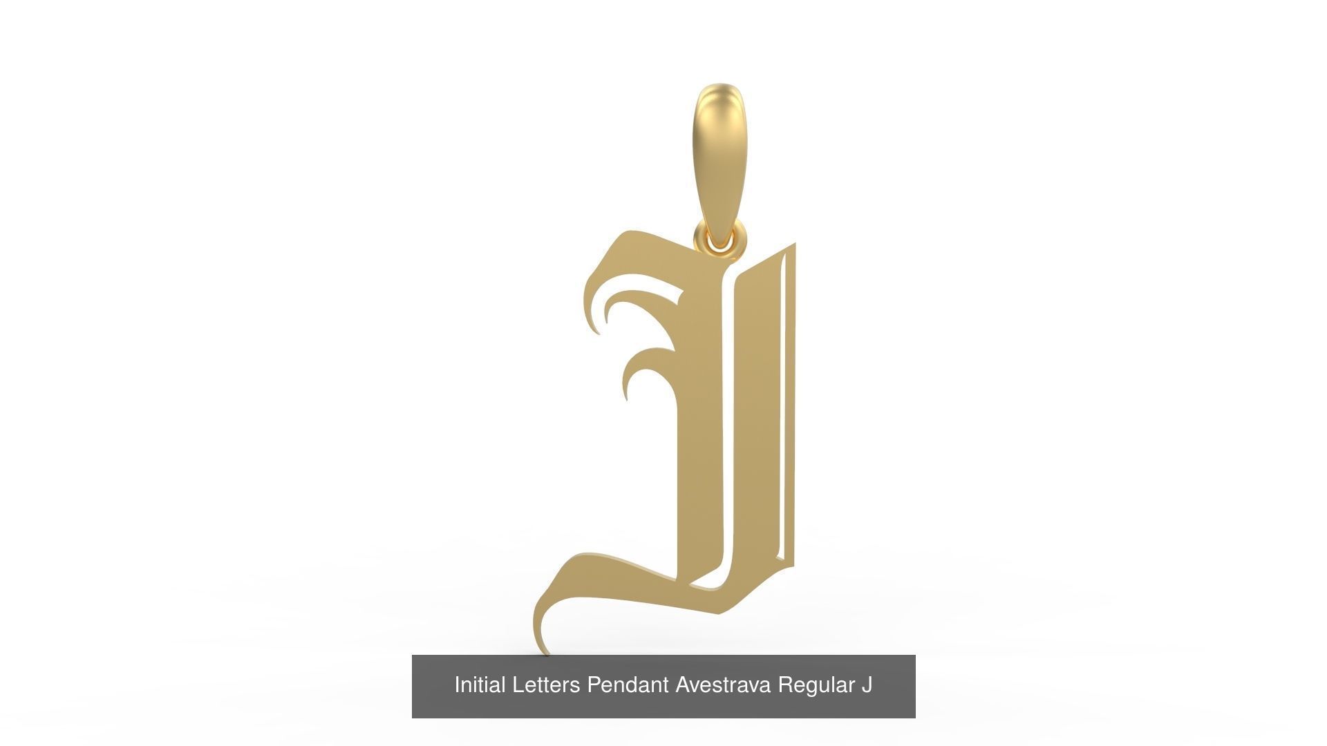 Initial Letters Pendant Alphabets Avestrava Regular 3D Model Collection_12