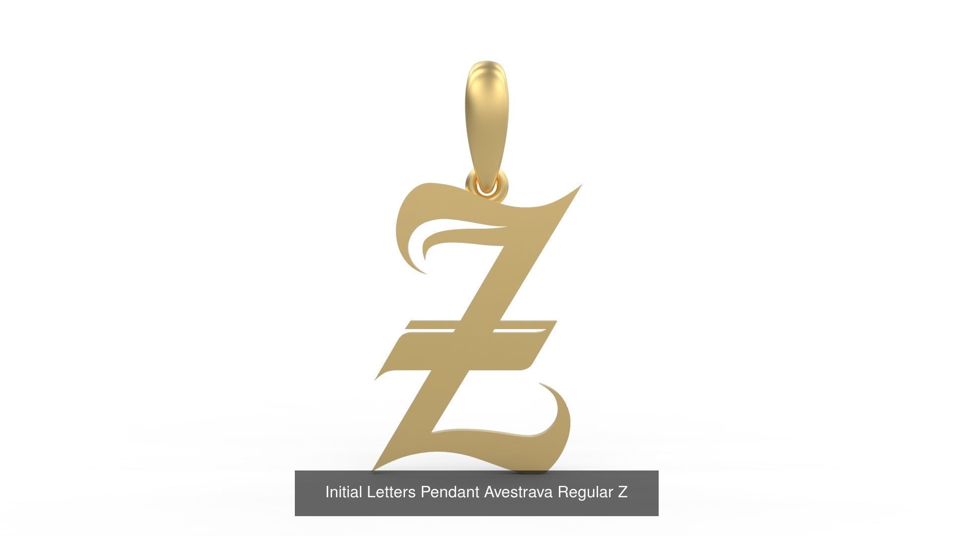 Initial Letters Pendant Alphabets Avestrava Regular 3D Model Collection_28