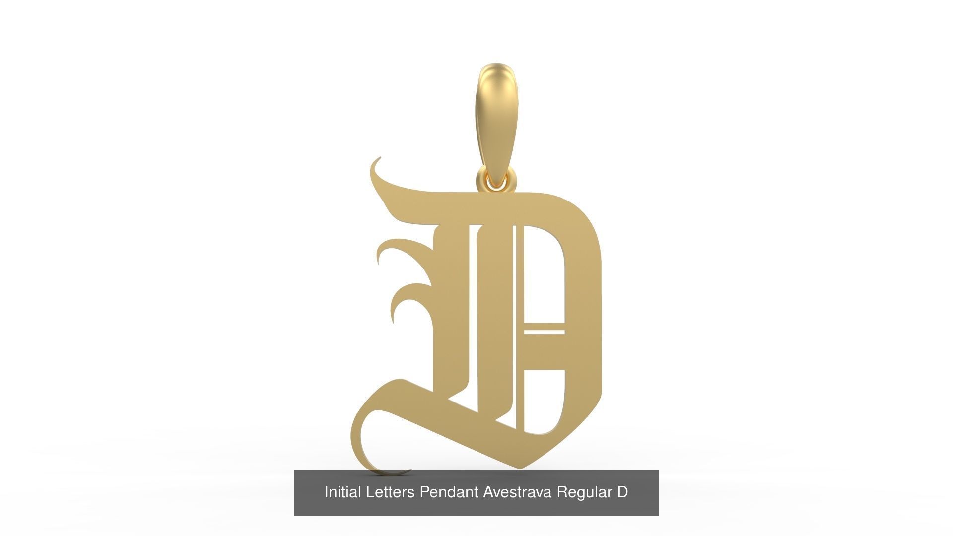 Initial Letters Pendant Alphabets Avestrava Regular 3D Model Collection_6