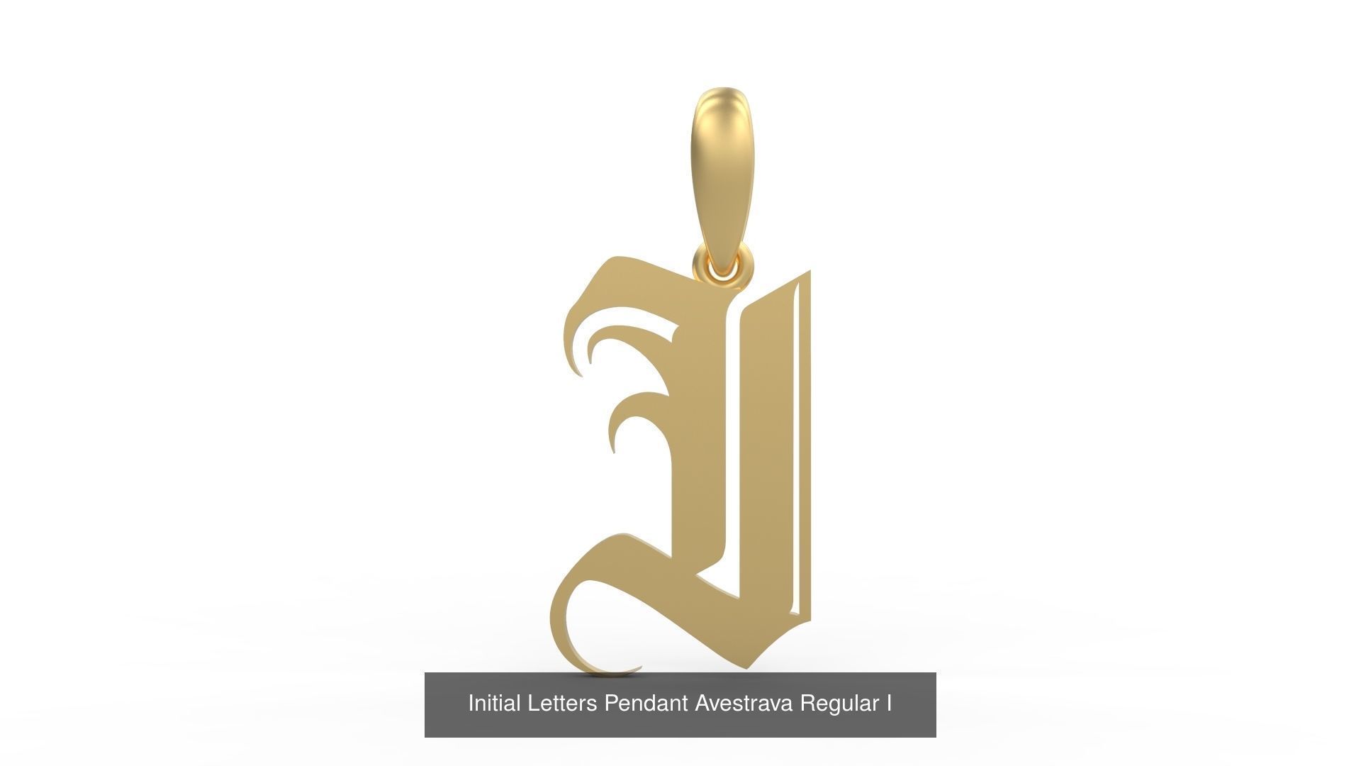 Initial Letters Pendant Alphabets Avestrava Regular 3D Model Collection_11