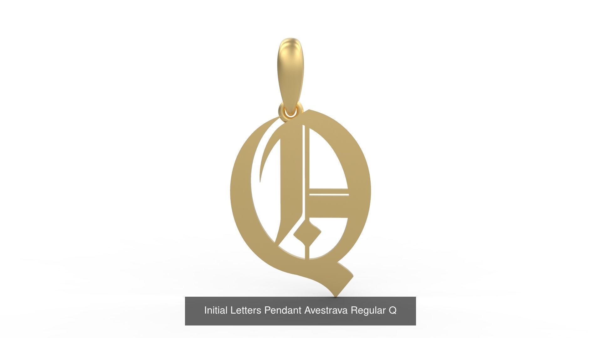 Initial Letters Pendant Alphabets Avestrava Regular 3D Model Collection_19