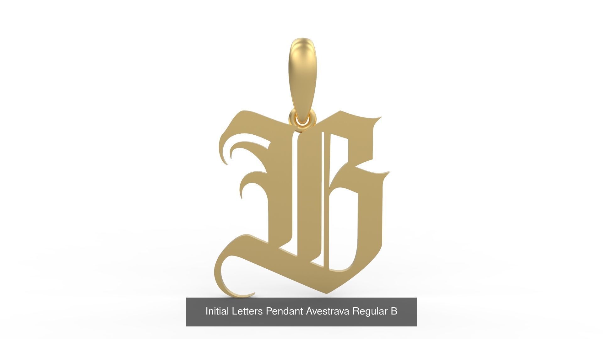 Initial Letters Pendant Alphabets Avestrava Regular 3D Model Collection_4