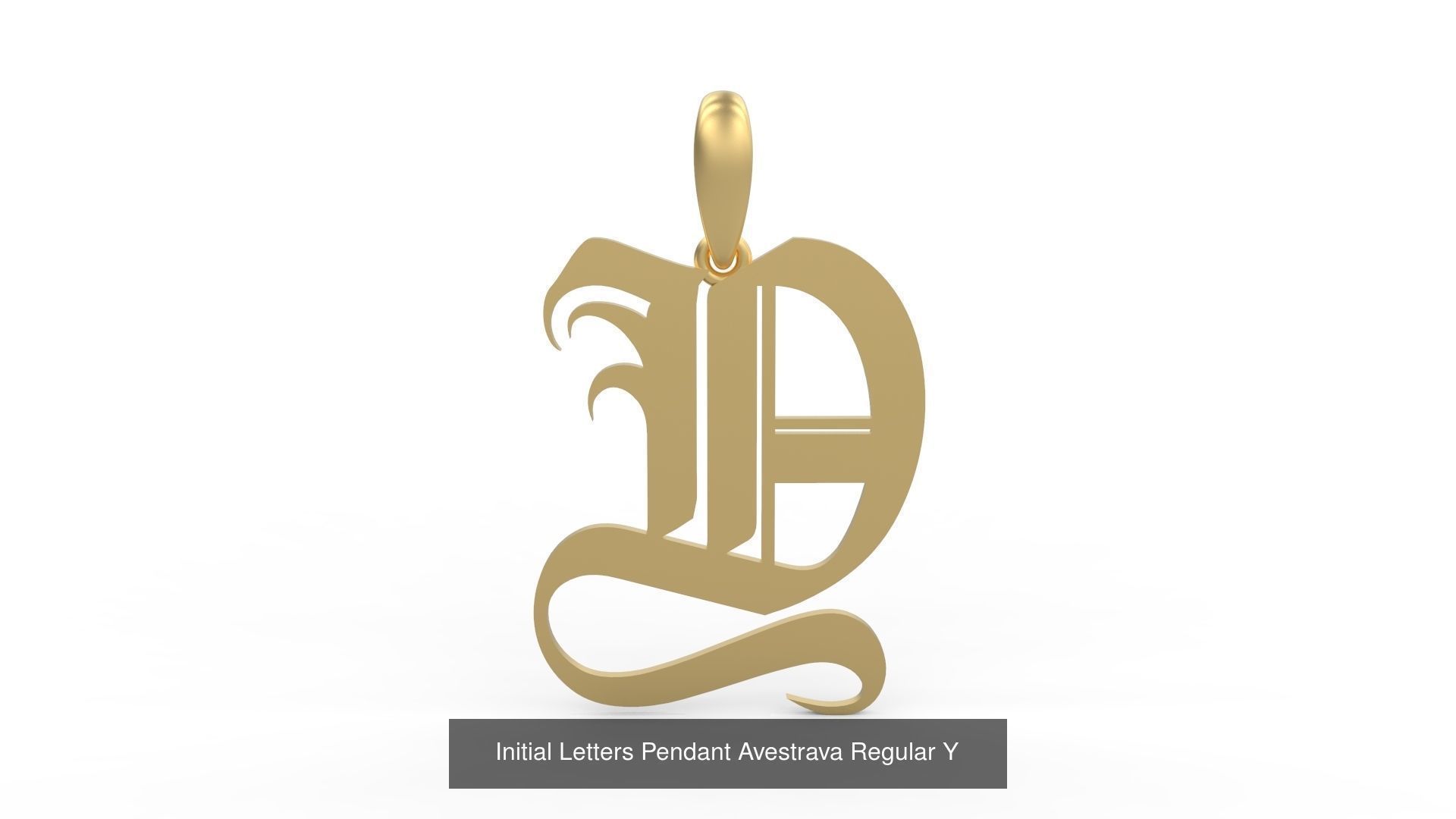 Initial Letters Pendant Alphabets Avestrava Regular 3D Model Collection_27
