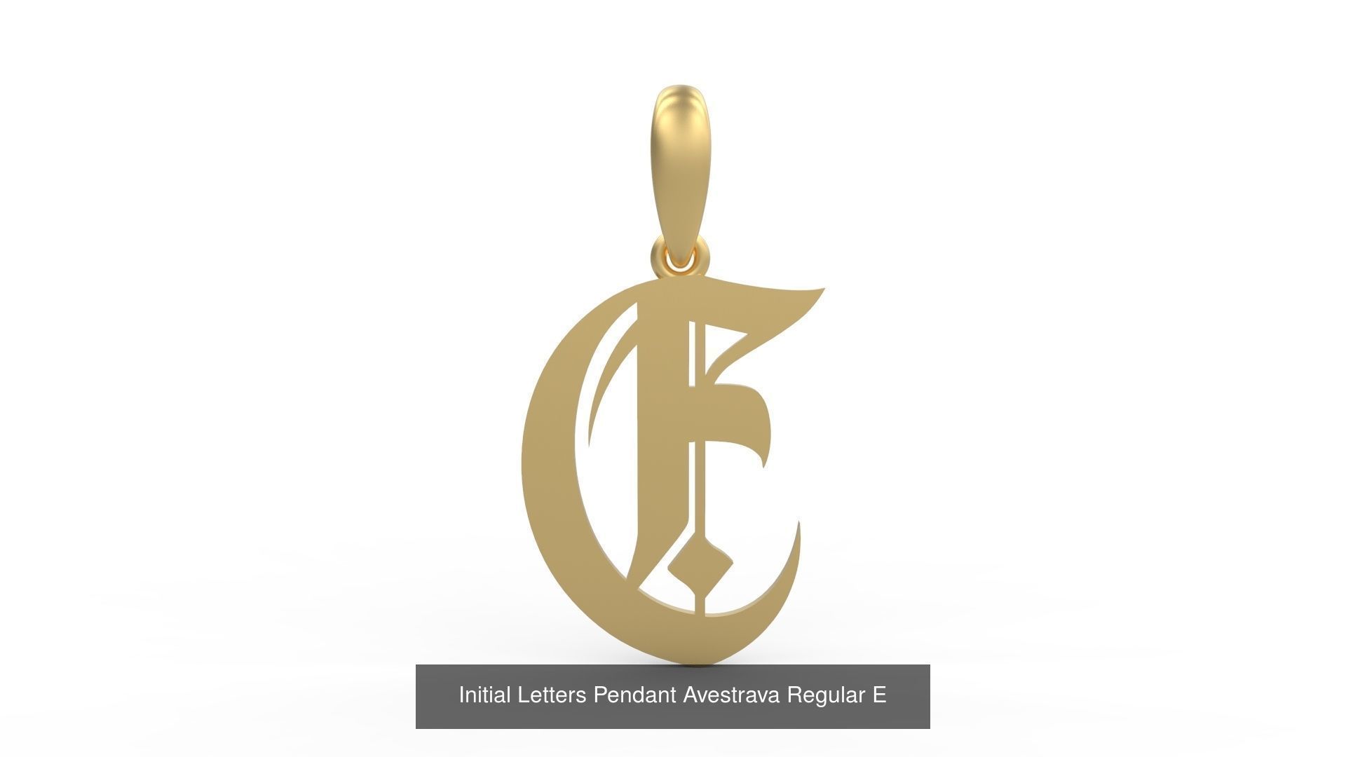 Initial Letters Pendant Alphabets Avestrava Regular 3D Model Collection_7