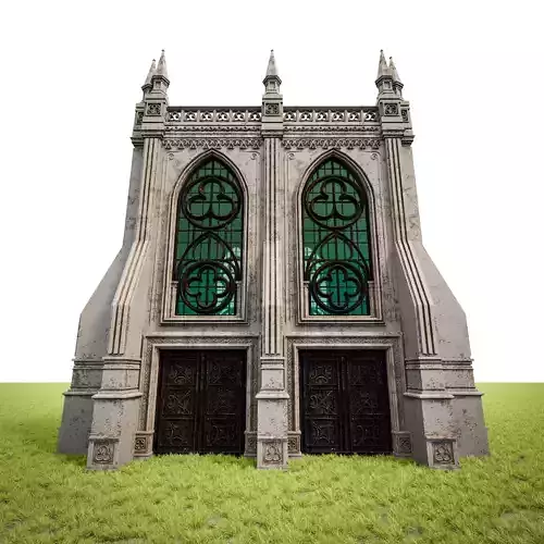 GOTHIC CASTLE BUILDING 15 Low-poly 3D model