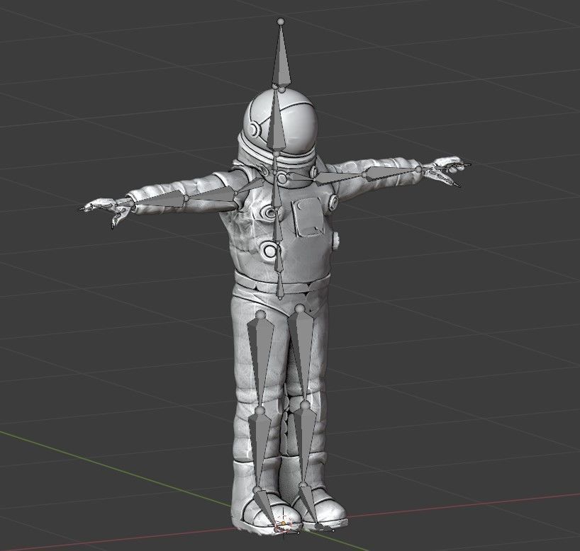 Cosmonaut Astronaut RIGGED Low-poly 3D model_20