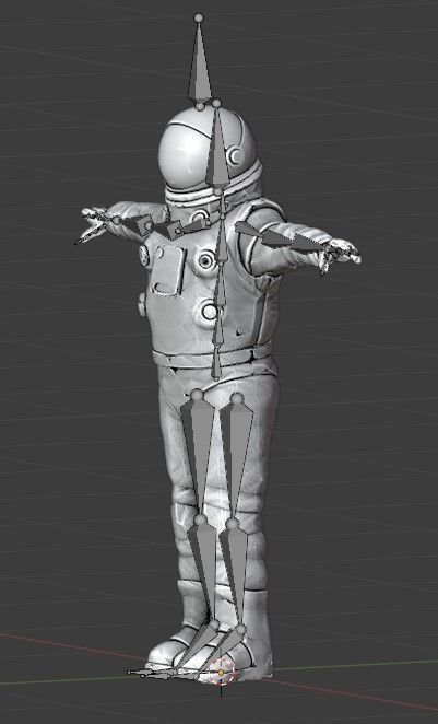Cosmonaut Astronaut RIGGED Low-poly 3D model_17