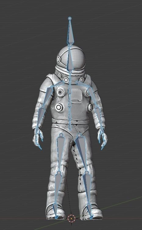 Cosmonaut Astronaut RIGGED Low-poly 3D model_9