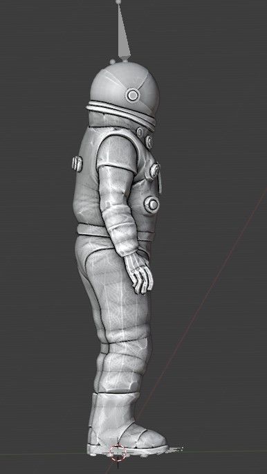 Cosmonaut Astronaut RIGGED Low-poly 3D model_25