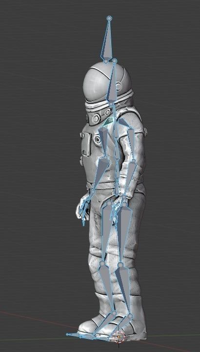 Cosmonaut Astronaut RIGGED Low-poly 3D model_10