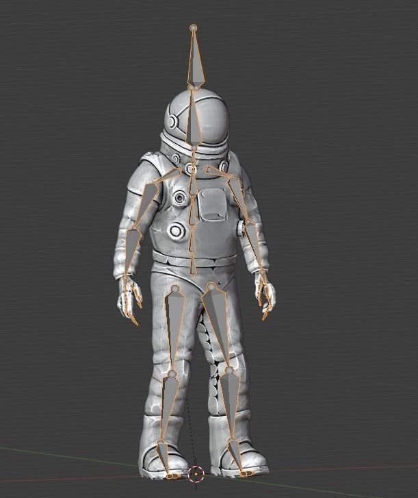 Cosmonaut Astronaut RIGGED Low-poly 3D model_8