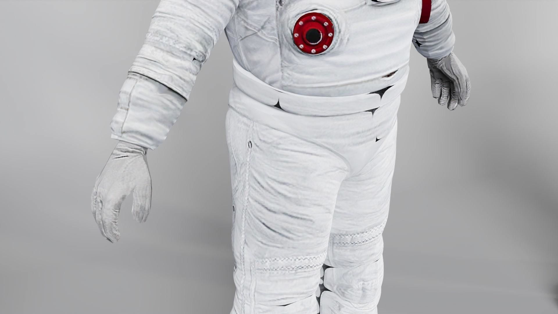 Cosmonaut Astronaut RIGGED Low-poly 3D model_3