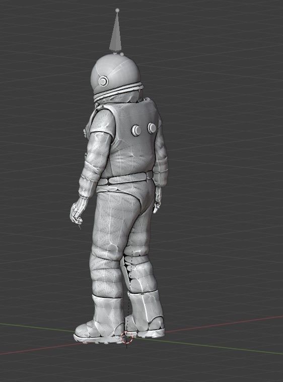 Cosmonaut Astronaut RIGGED Low-poly 3D model_27