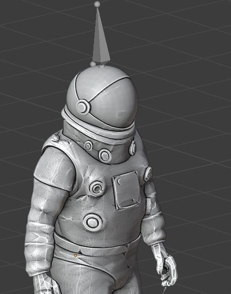 Cosmonaut Astronaut RIGGED Low-poly 3D model_29
