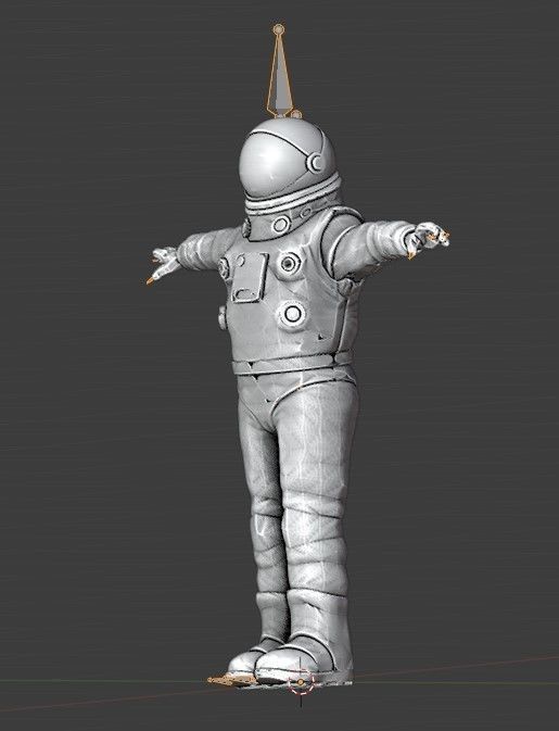 Cosmonaut Astronaut RIGGED Low-poly 3D model_15