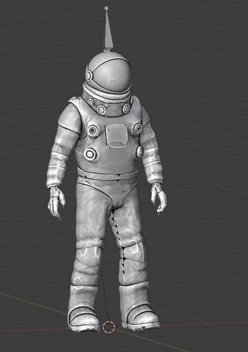 Cosmonaut Astronaut RIGGED Low-poly 3D model_18