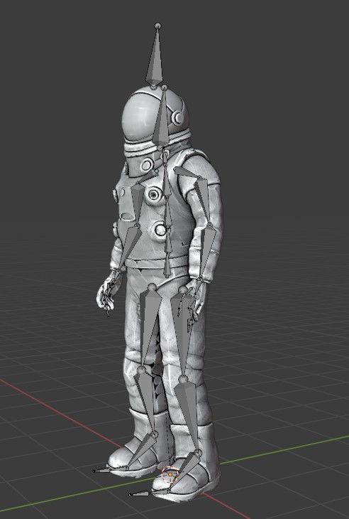 Cosmonaut Astronaut RIGGED Low-poly 3D model_12