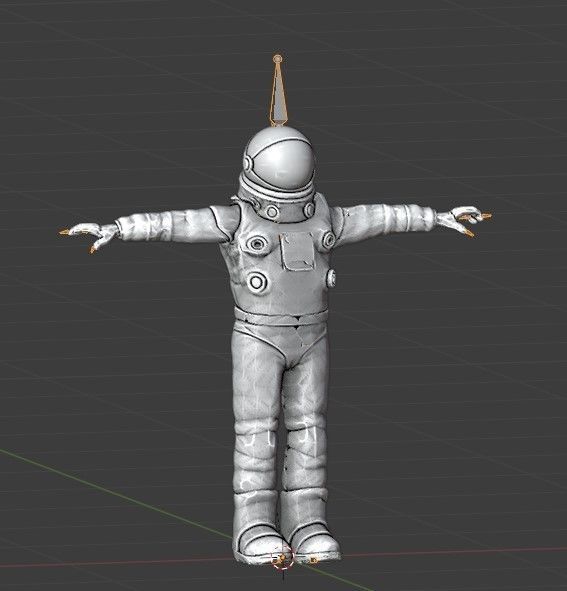 Cosmonaut Astronaut RIGGED Low-poly 3D model_14