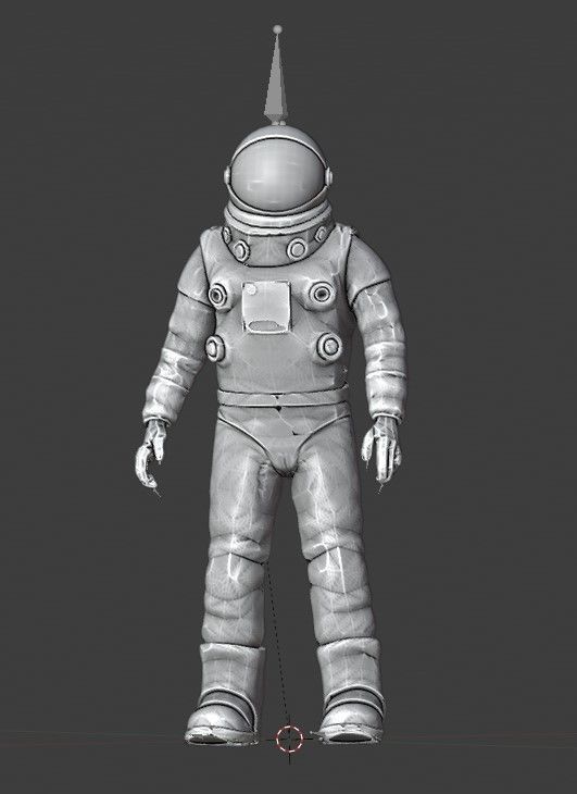 Cosmonaut Astronaut RIGGED Low-poly 3D model_24