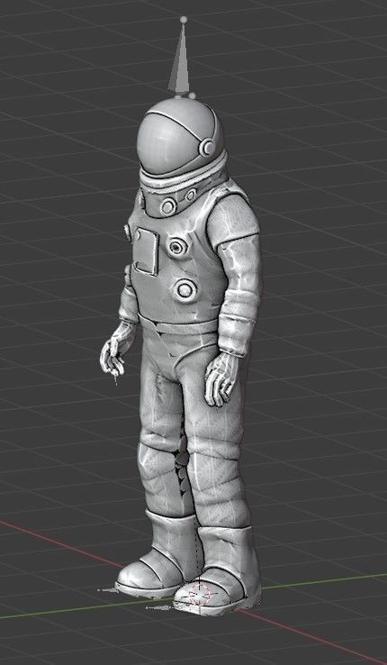 Cosmonaut Astronaut RIGGED Low-poly 3D model_23