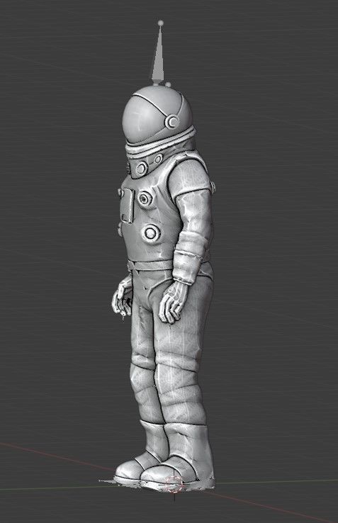 Cosmonaut Astronaut RIGGED Low-poly 3D model_28