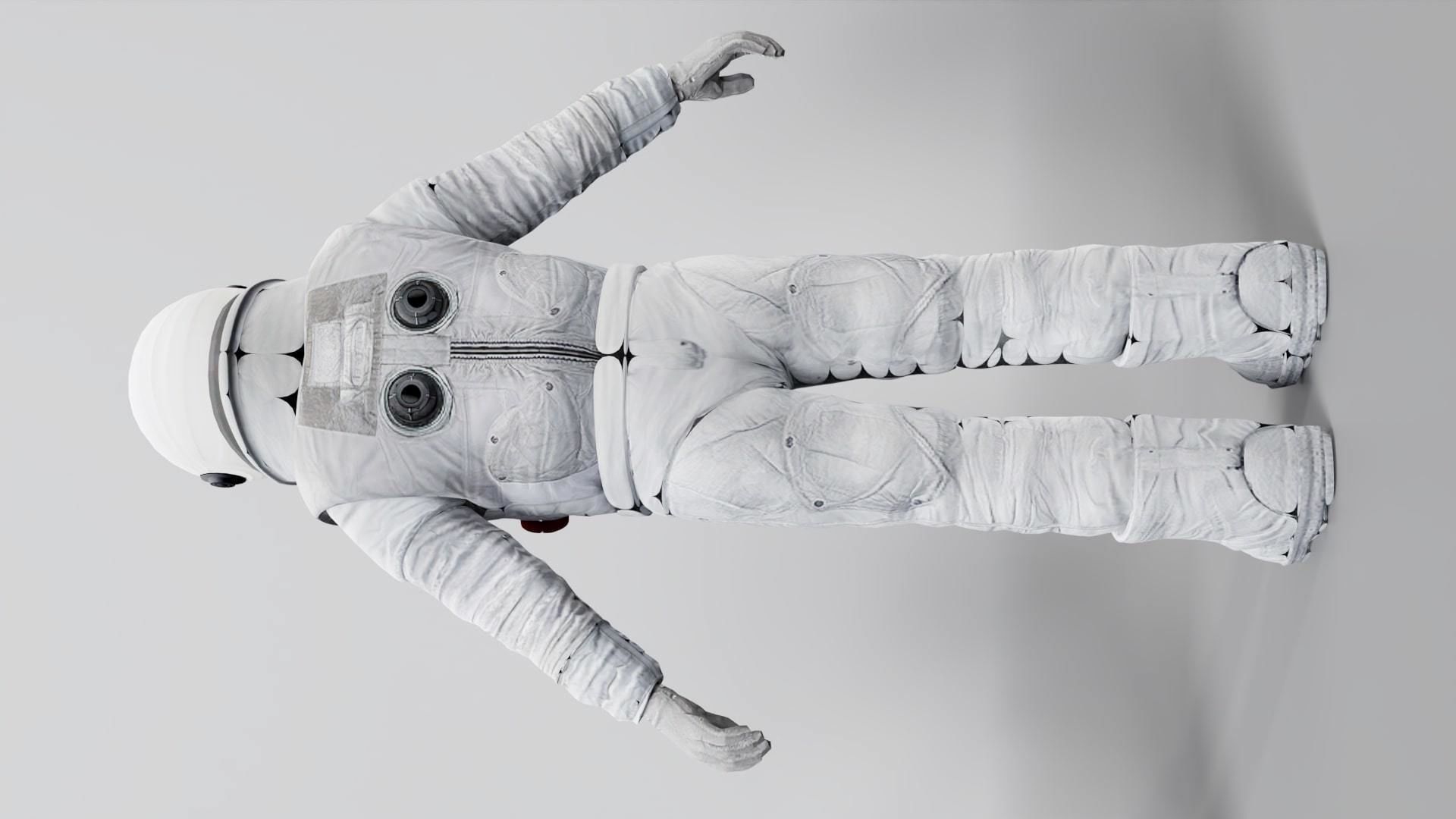 Cosmonaut Astronaut RIGGED Low-poly 3D model_22