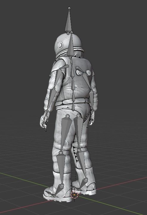 Cosmonaut Astronaut RIGGED Low-poly 3D model_13