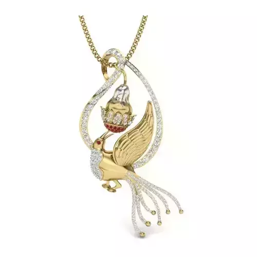 Bird and Fruit pendant 3dm 1render detail 3D print model
