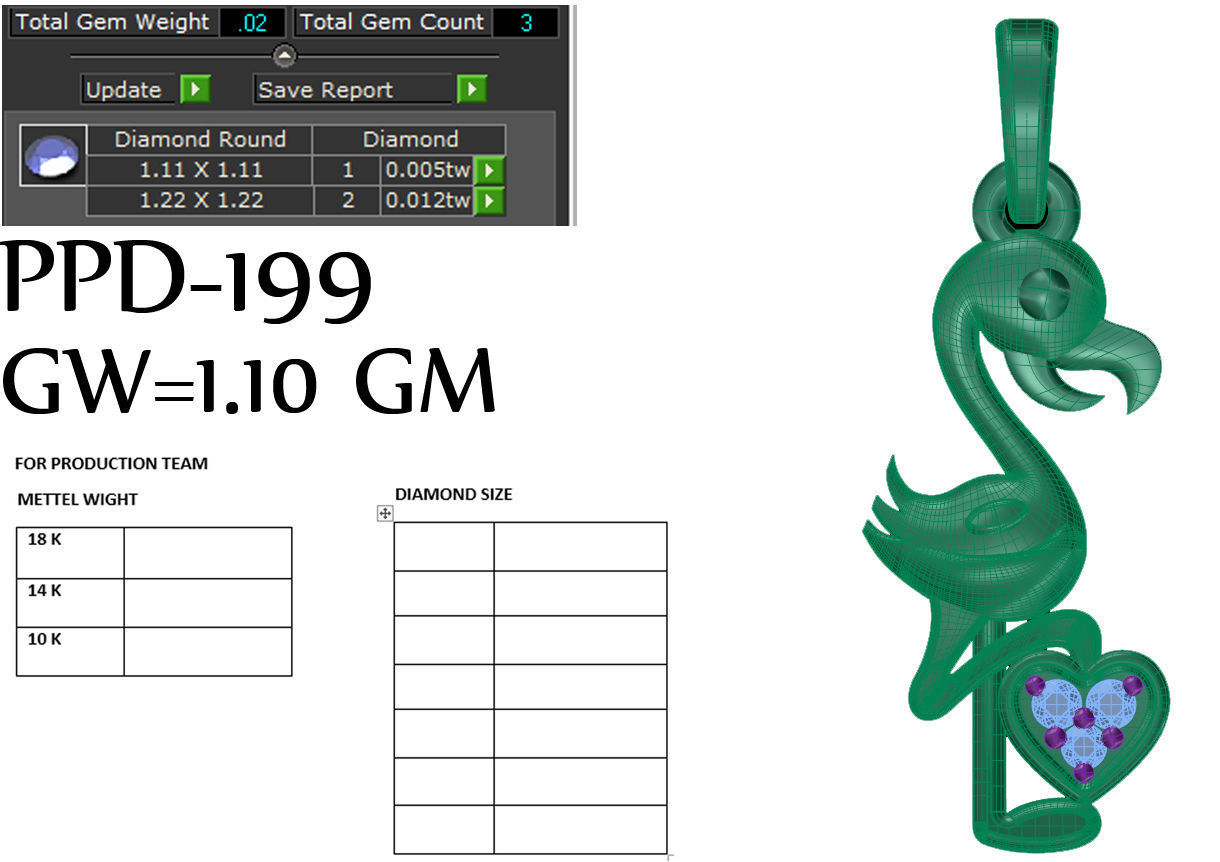 Swan pendant 3dm 1render detail 3D print model_1