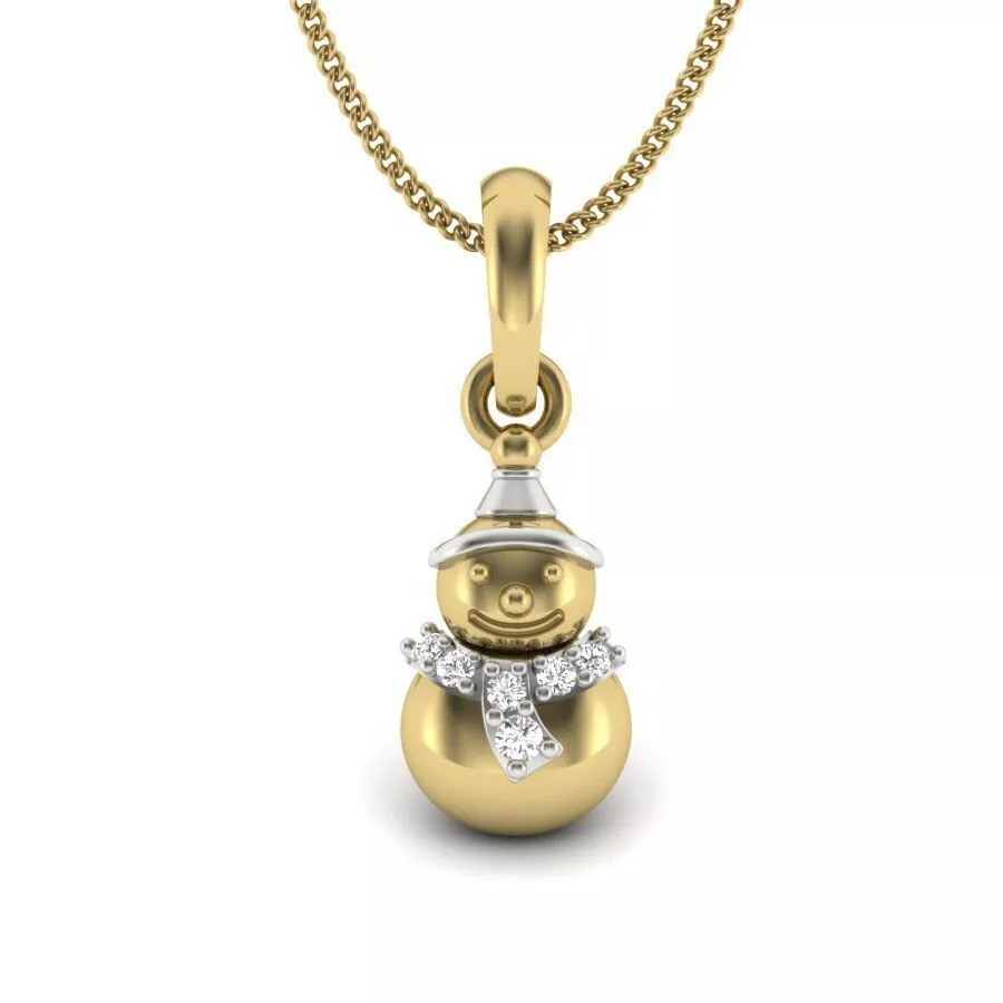 Snow man pendant 3dm 1render detail 3D print model
