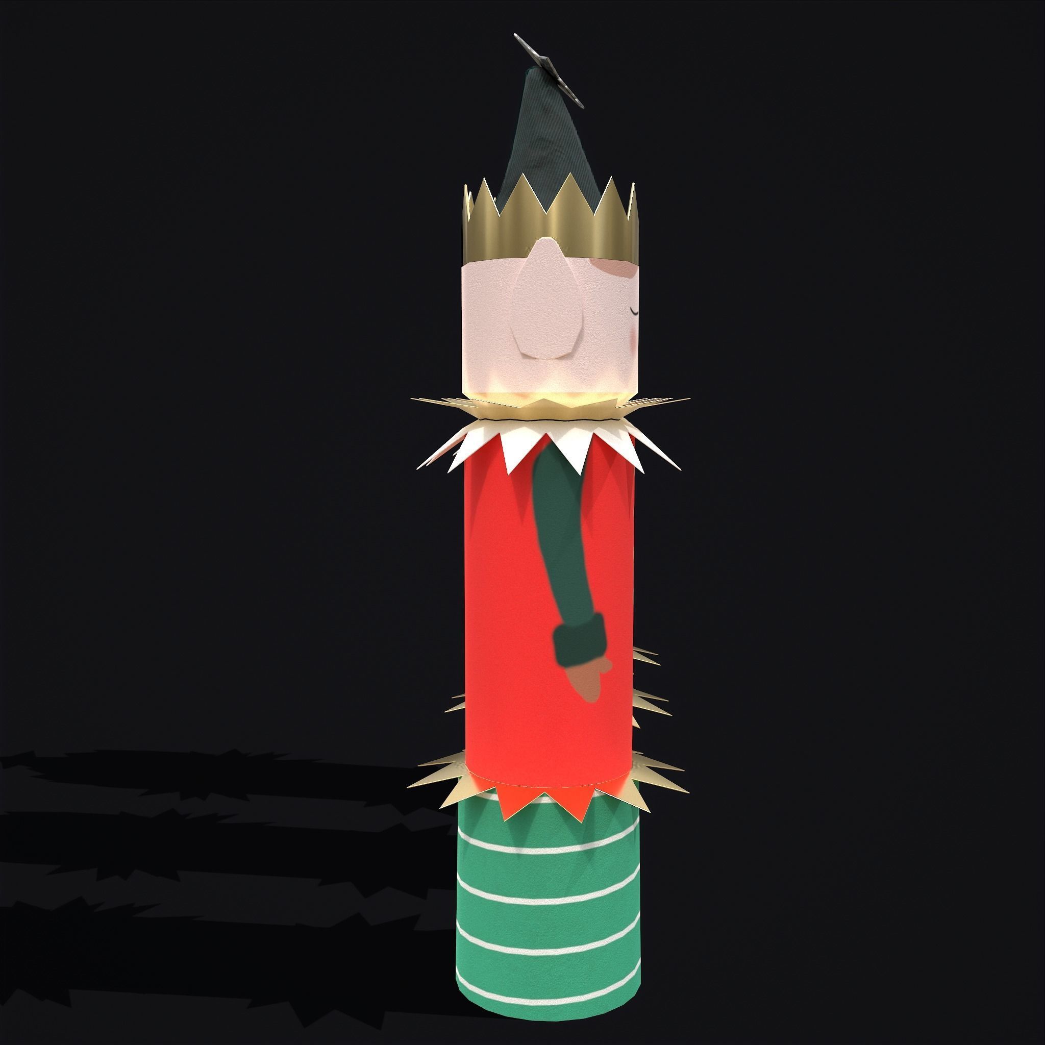 Christmas Crackers Low-poly 3D model_5