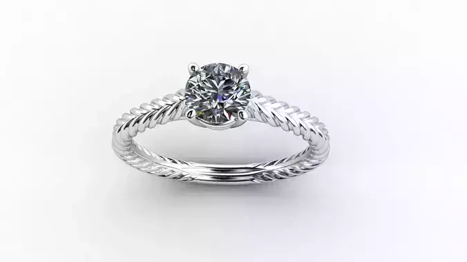Model 707 Rope Solitaire 7 Us Size Ring 