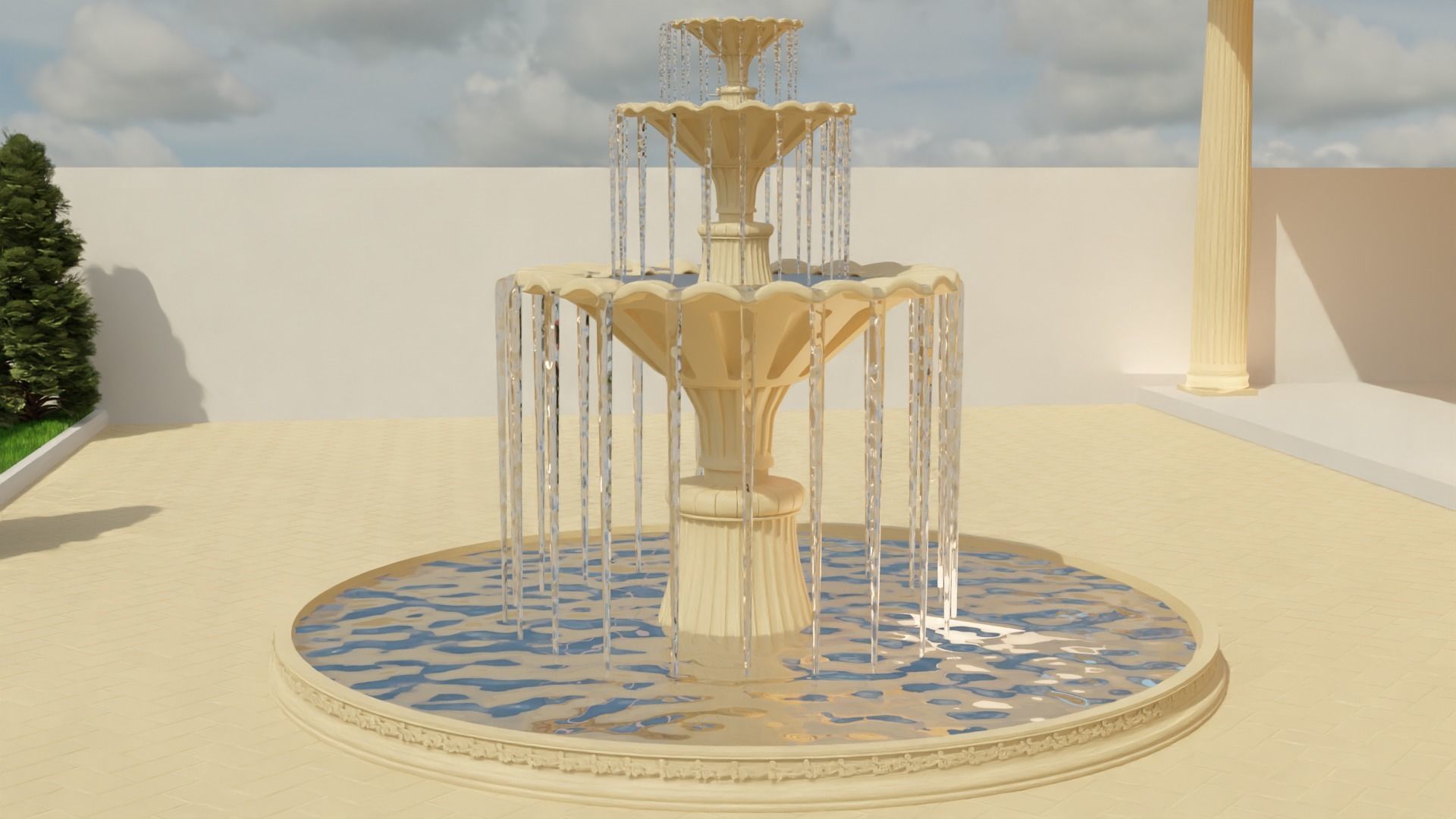 Classic Fountain 3D model_1