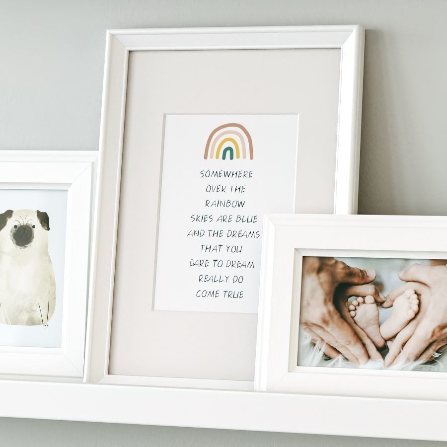 Childrens room paintings on the shelves 3D model_1