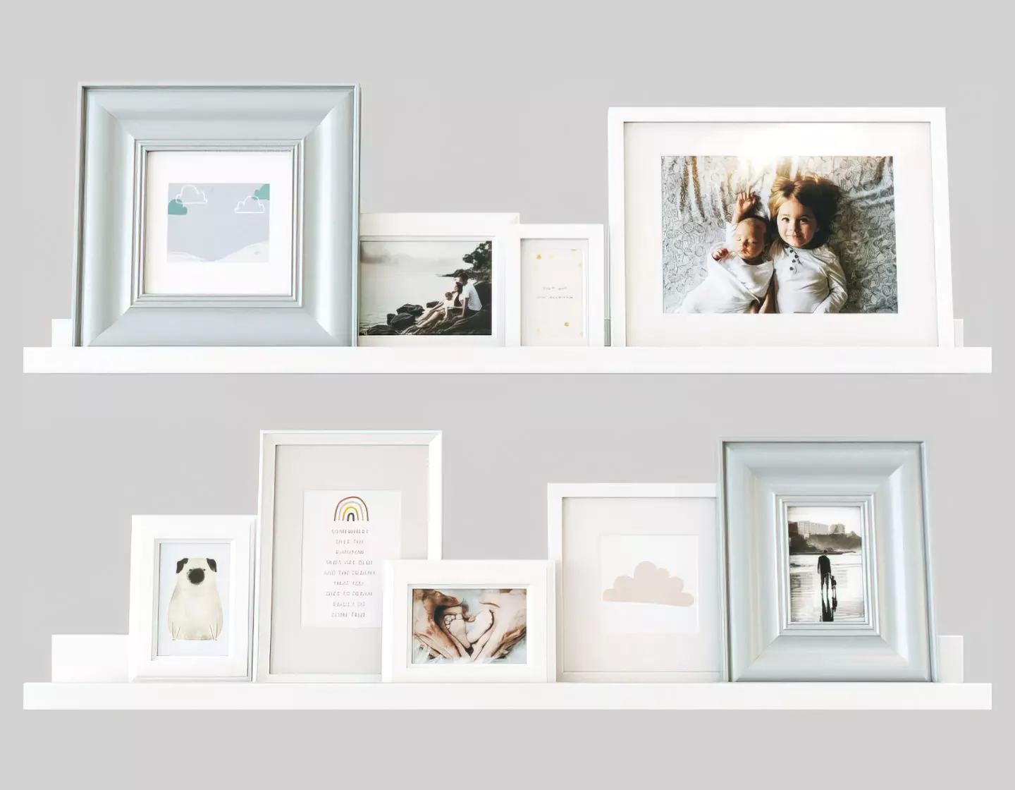 Childrens room paintings on the shelves 3D model_0