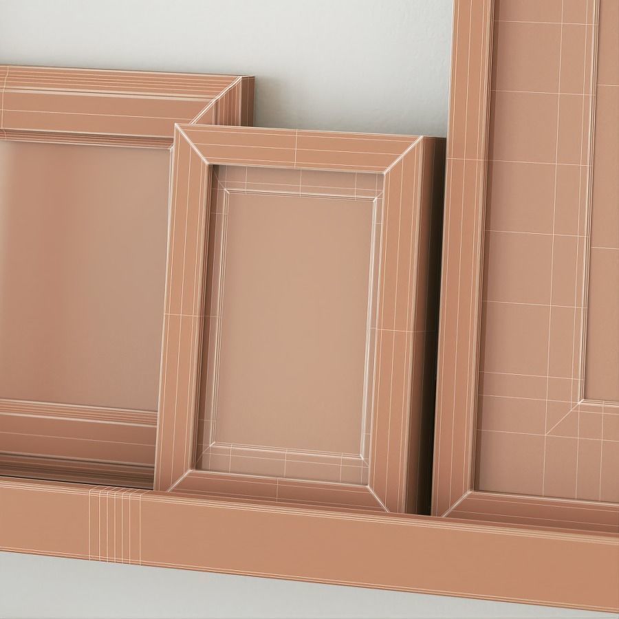 Childrens room paintings on the shelves 3D model_10