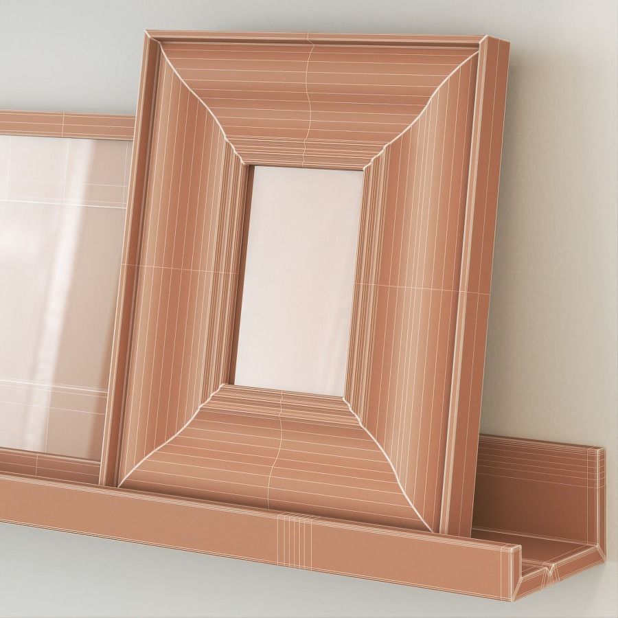 Childrens room paintings on the shelves 3D model_11