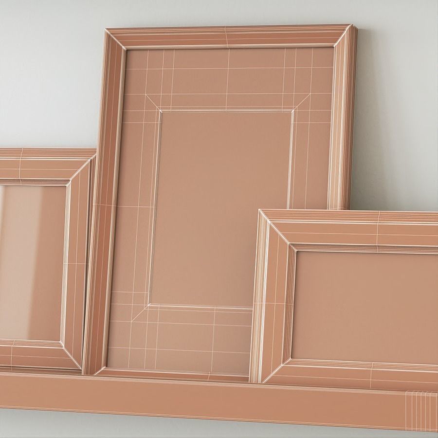 Childrens room paintings on the shelves 3D model_9