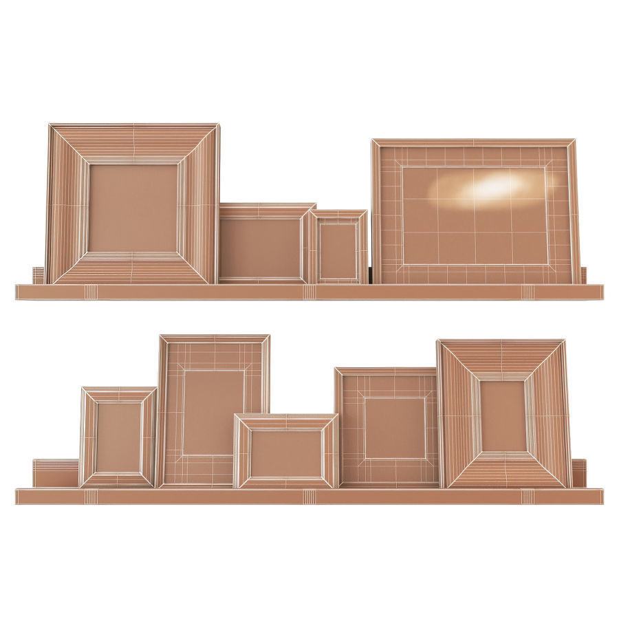 Childrens room paintings on the shelves 3D model_8