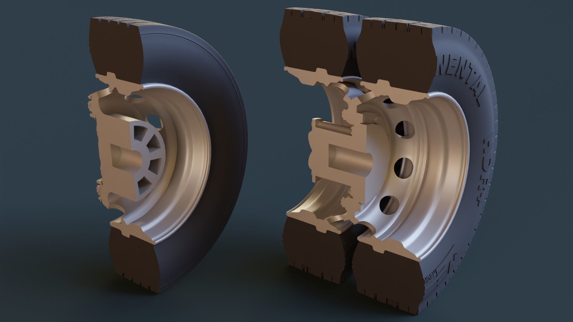 Truck Wheels print ready 3D print model_3