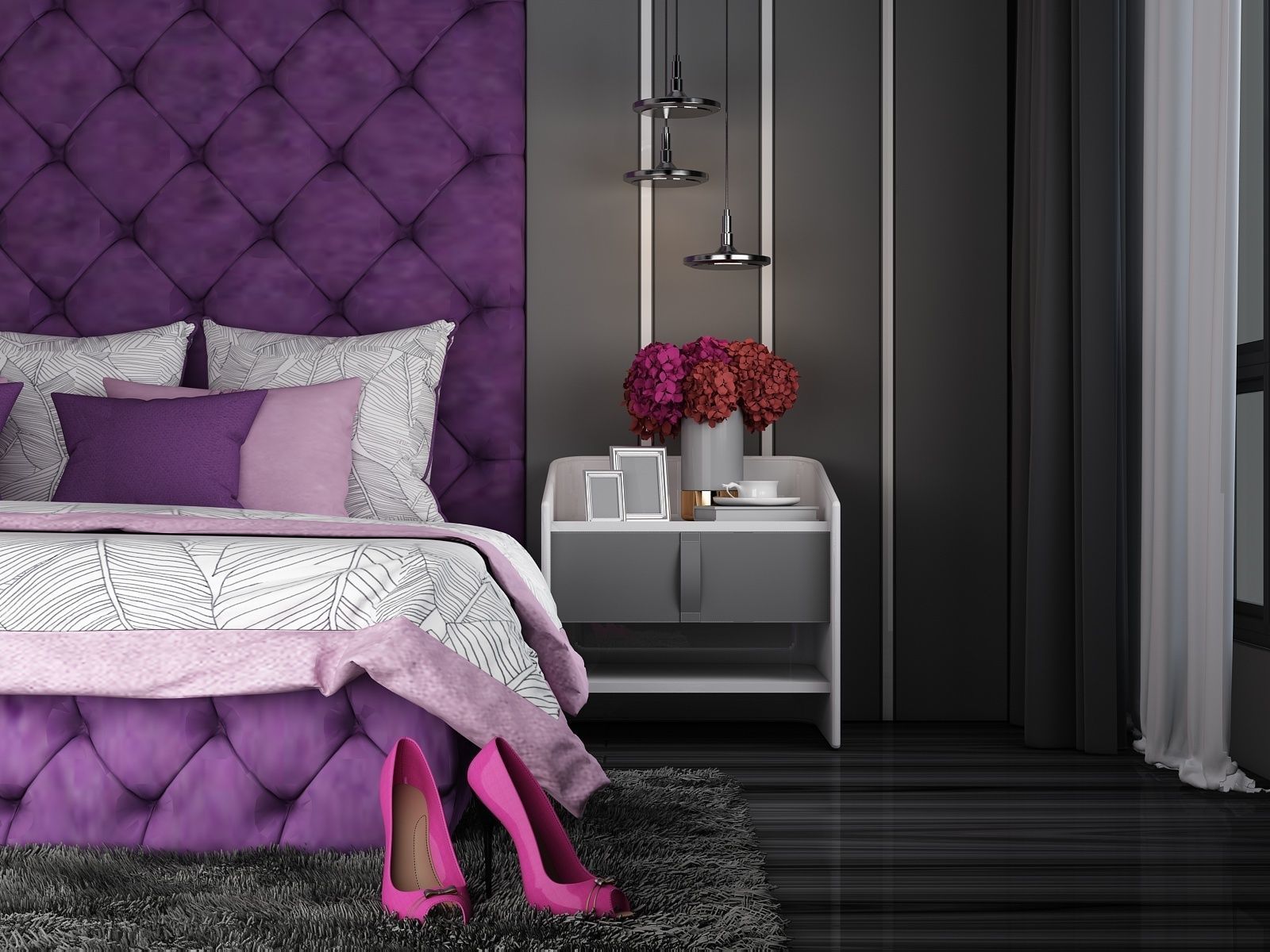 modern bedroom 3D print model_1