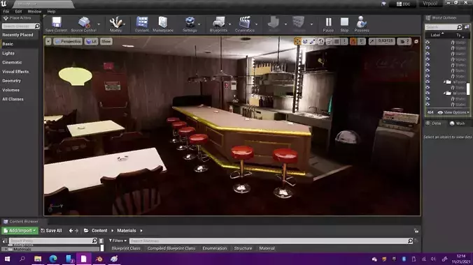 Custom Bar Low-poly 3D model