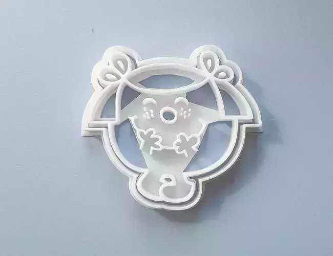 Little Miss Giggle Cookie Cutter 3D print model