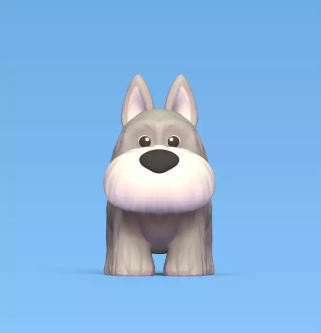 Furry Dog 3D print model