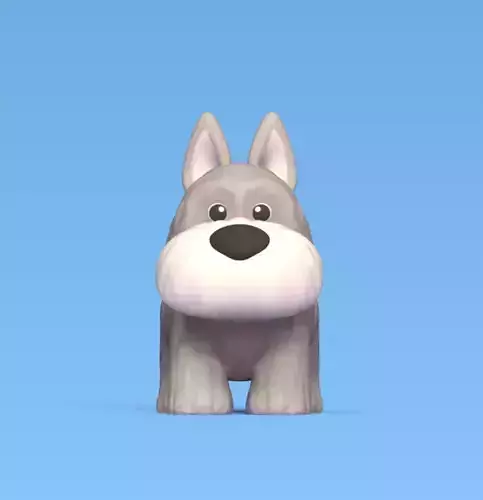 Furry Dog 3D print model