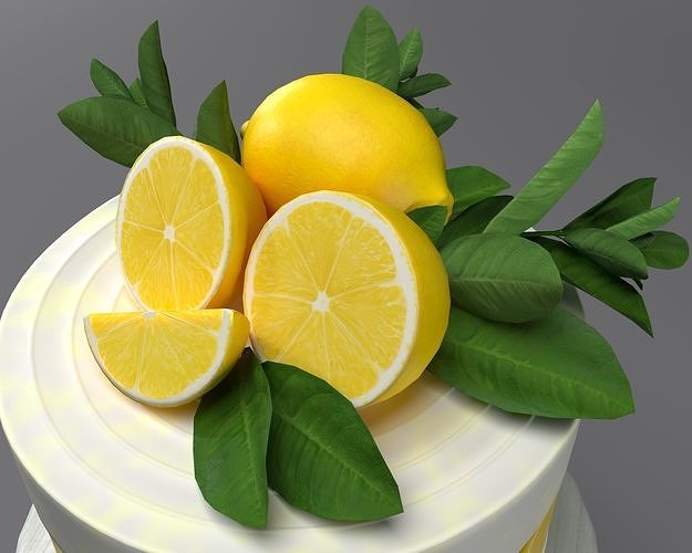 Lemon cake 3D model